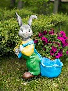 {{photo.Alt || photo.Description || 'Кашпо для растений Заяц F04041-Gray, полистоун, серый, 60 см.'}}