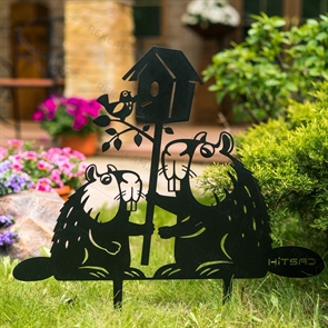 {{photo.Alt || photo.Description || 'Садовая декоративная фигура Бобры металл'}}