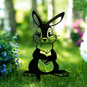 {{photo.Alt || photo.Description || 'Садовая декоративная фигура Заяц металл'}}