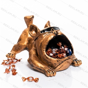 {{photo.Alt || photo.Description || 'Конфетница Бульдог U09397 полистоун h=16 см'}}