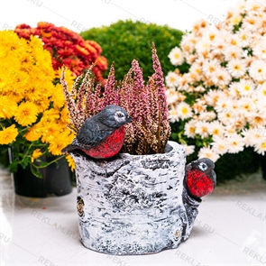 {{photo.Title}} {{photo.Alt || photo.Description || 'Кашпо декоративное интерьерное Снегири U09411 полистоун h=21 см'}}