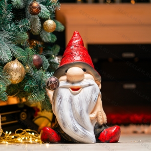 {{photo.Title}} {{photo.Alt || photo.Description || 'Фигура новогодняя Гном F08480 стеклопластик h=44 см'}}