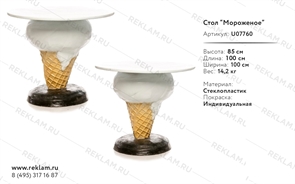 Пластиковый стол Мороженое Пластиковый стол Мороженое