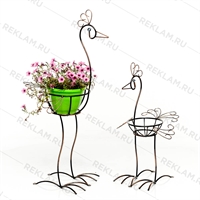 кованые цветочные подставки в виде животных