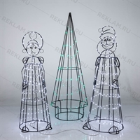 рекламная светящаяся снегурочка