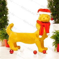 объемная фигура собака с бантом