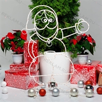 новогодняя световая фигура санта-клаус