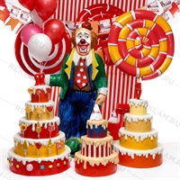 рекламные фигуры клоун с леденцами