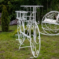 большая кованая подставка для цветов велосипед