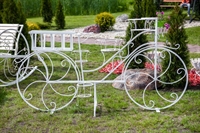 большой кованый велосипед для цветов