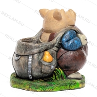 декоративное кашпо в виде свиньи