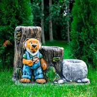 кашпо для цветов с собачкой