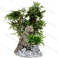 декоративное кашпо с медведем