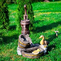 декоративный фонтан с утками