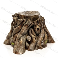 декоративный фонтан пень