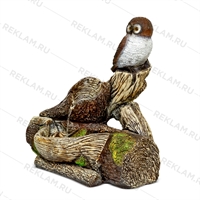 Садовый фонтан Сова, стеклопластик, 70 см.  - фото 14138