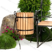 урна деревянная с оковкой