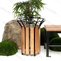 деревянная улица с пепельницей