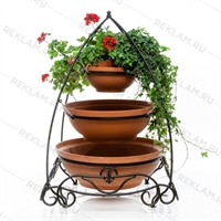 кованый трехъярусный вазон