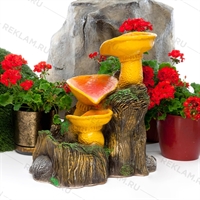 оформление садового фонтана