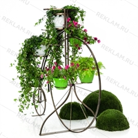 кованая цветочница велосипед