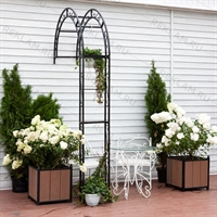 пристенная цветочная арка