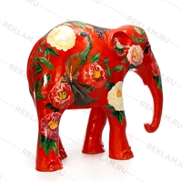 Рекламная фигура слоник "Орнамент цветы", фибергласс, 153 см. - фото 18332