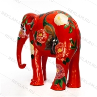 Рекламная фигура слоник "Орнамент цветы", фибергласс, 153 см. - фото 18334