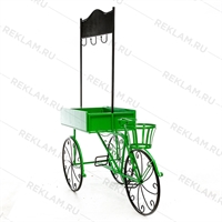торговая тележка в зелёном цвете