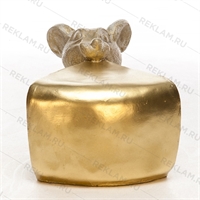 Фигура Мышь с сыром, фибергласс, 42 см. - фото 18831