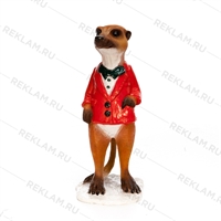 Фигурка новогодняя сурикат в пиджаке