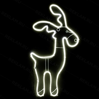 Фигура световая "Олень" неон (белый) 80 см - фото 19376 Фигура световая "Олень" неон (белый) 80 см - фото 19376