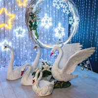 Скульптура Лебедь красивый U07575-WG, пластик, 90 см. - фото 19733