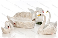 Скульптура Лебедь красивый U07575-WG, пластик, 90 см. - фото 19734