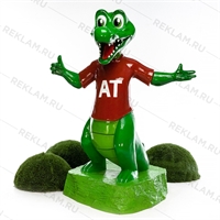 Рекламная фигура Крокодил, стеклопластик, 185 см. - фото 20214