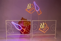 неоновая реклама бутылка пепси