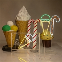 Рекламные неоновые стойки леденец спираль Рекламные неоновые стойки леденец спираль