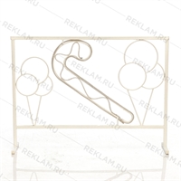 Секционный заборчик неоновая вывеска леденец