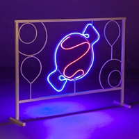 неоновая вывеска конфета