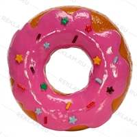 рекламная фигура пончик с розовой глазурью