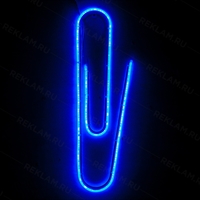 неоновая консоль скрепка