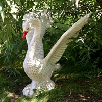 Скульптура Лебедь красивый U07575-WG, пластик, 90 см. - фото 22625