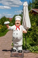 Ростовая фигура Повар с хинкали, стеклопластик - фото 22829