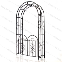 кованая арка с калиткой