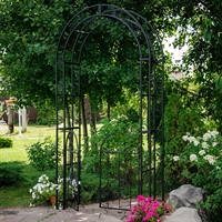 кованая арка с калиткой