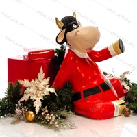 новогодний декор коровка