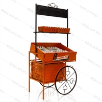 рекламная тележка цв.оранжевый