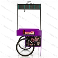 торговая тележка цв.розовый