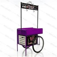 торговая тележка цв.розовый