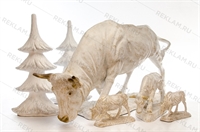 Комплект фигур новогодние быки